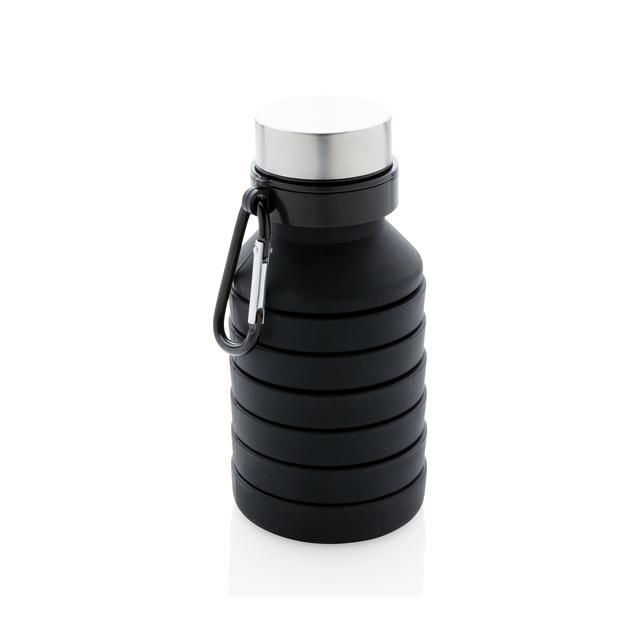 Bouteille en silicone pliable étanche avec couvercle