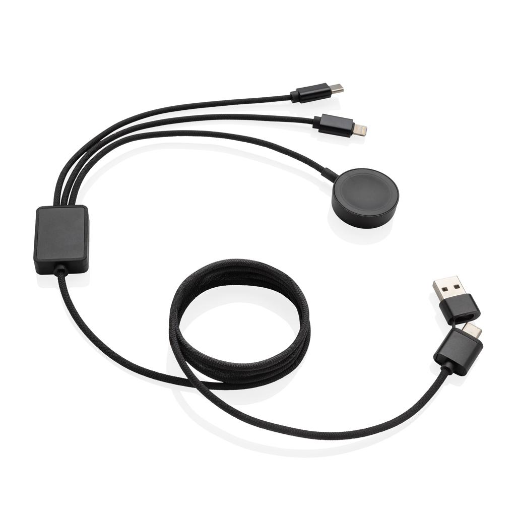 Câble 6-en-1 avec chargeur de montre en rPET RCS Terra