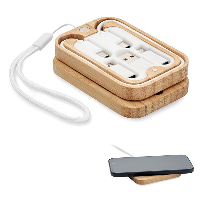 Chargeur sans fil 15W bambou CHARGOO