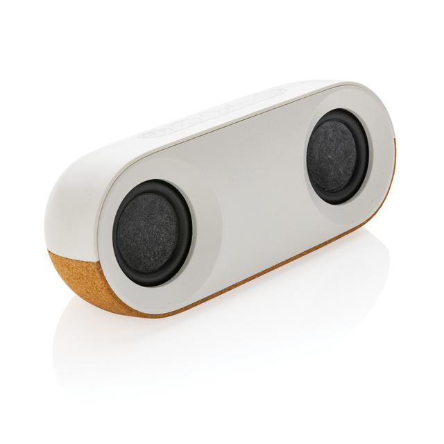 Enceinte 10W en plastique recyclé RCS et liège Oregon