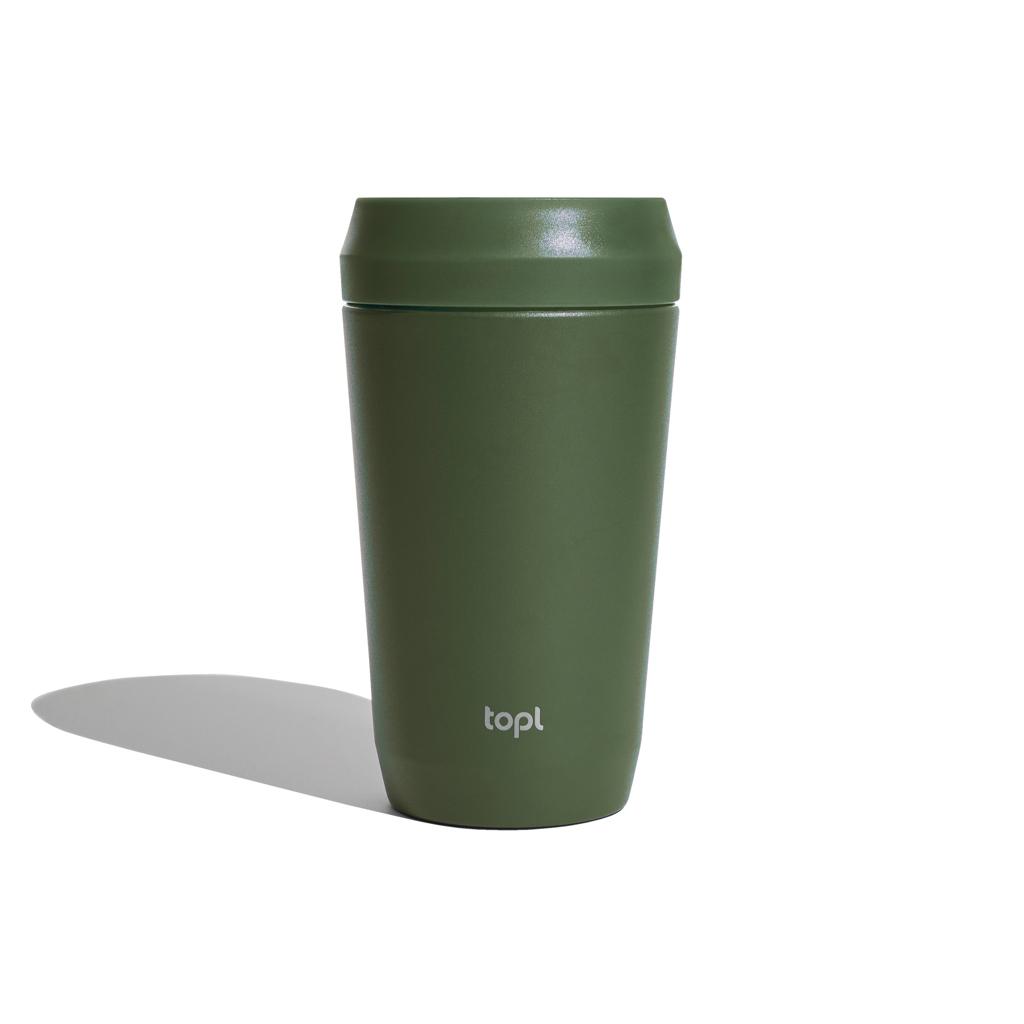 Mug 354 ml avec couvercle 360 en acier recyclé Topl