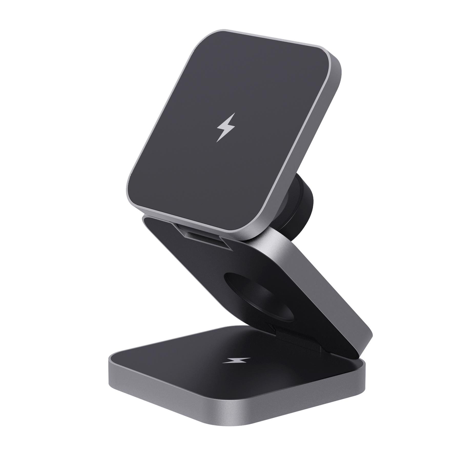 Chargeur 15W pliable 3 en 1 en aluminium recyclé RCS  Terra