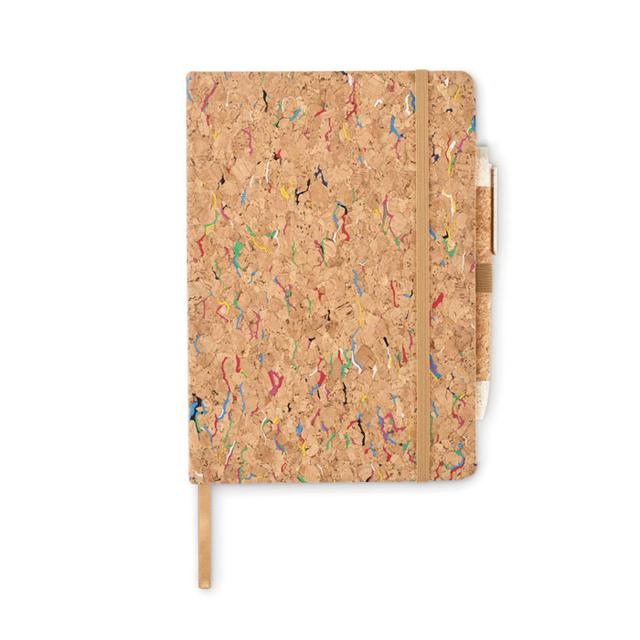 Cahier A5 en liège de couleur CORNOTA