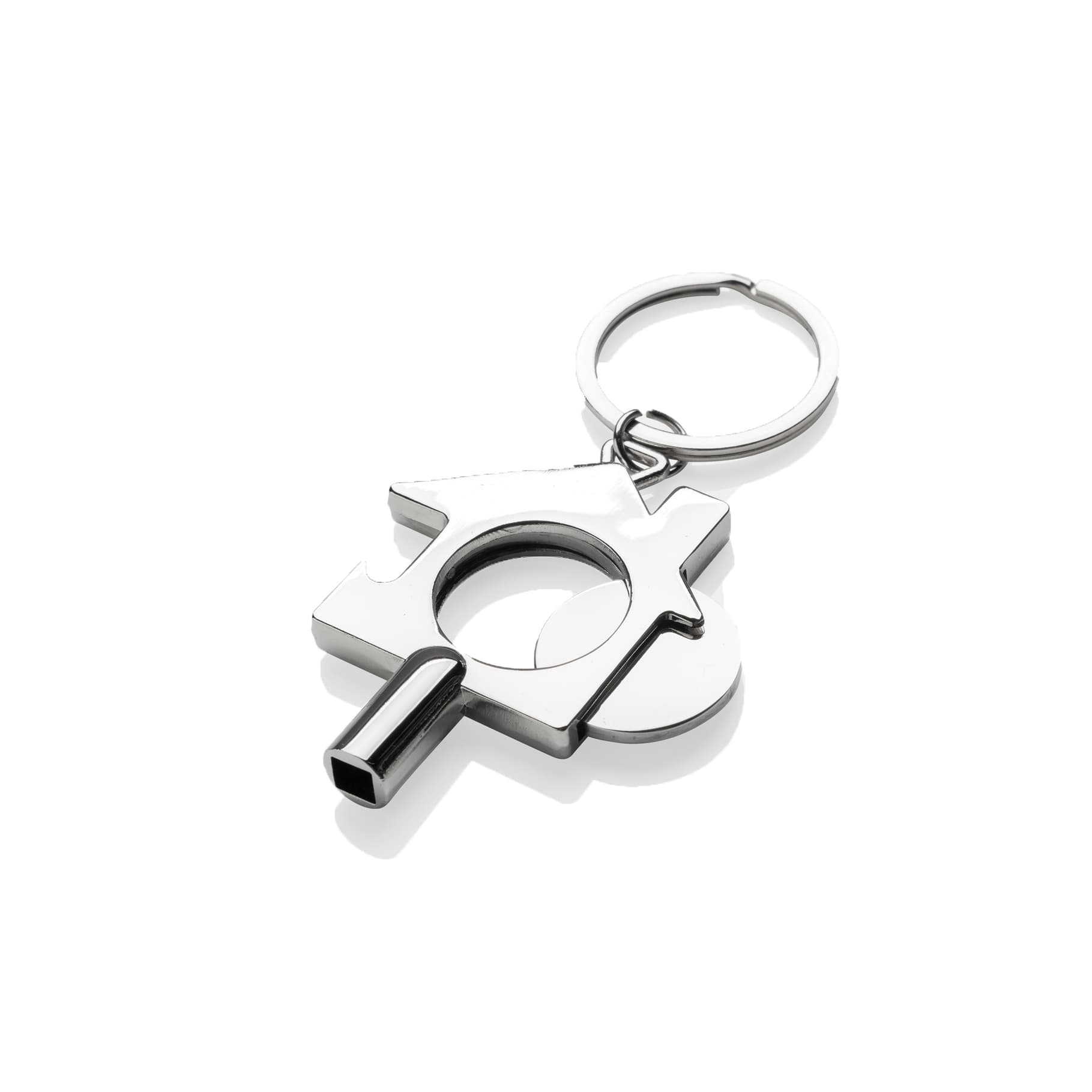 Porte-clés 3 en 1 en alliage de zinc recyclé RCS