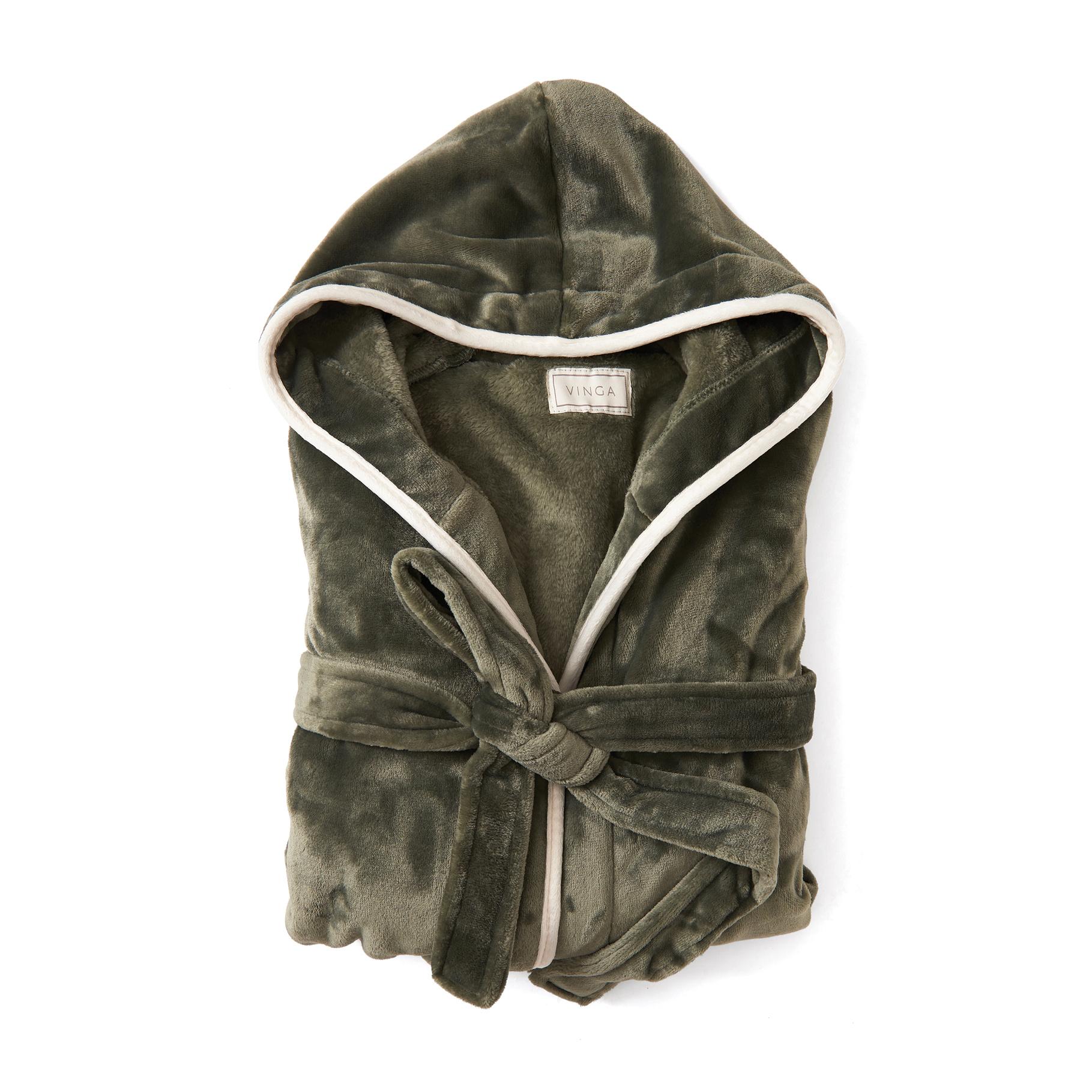 VINGA Peignoir de luxe en peluche RPET GRS Louis taille S-M