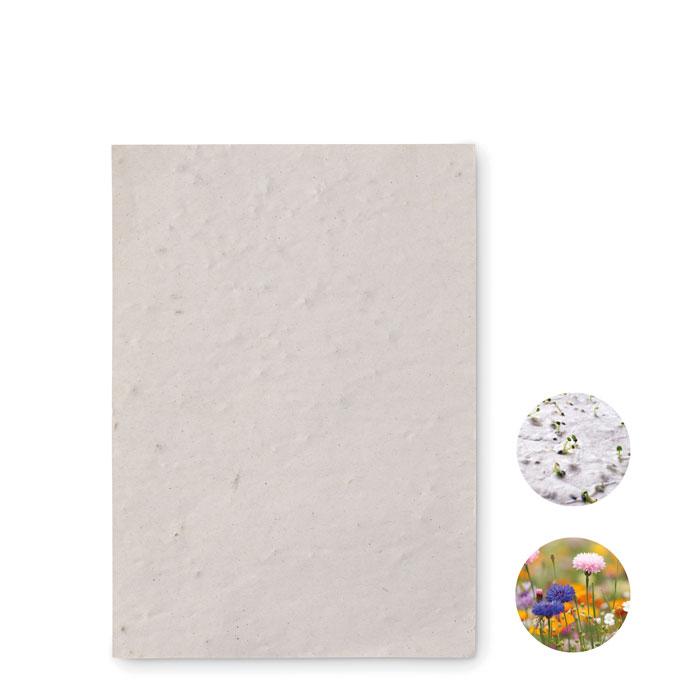 Papier A6 graines de fleurs ASIDO