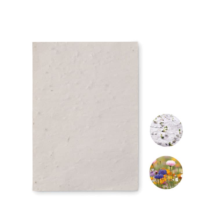 Papier A6 graines de fleurs ASIDO