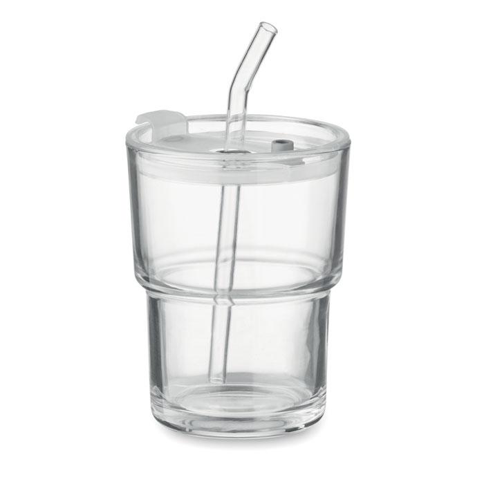 Gobelet verre et paille 400ml SIP