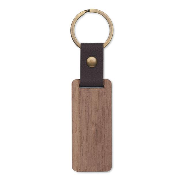 Porte-clés en noyer et PU NAWKEY