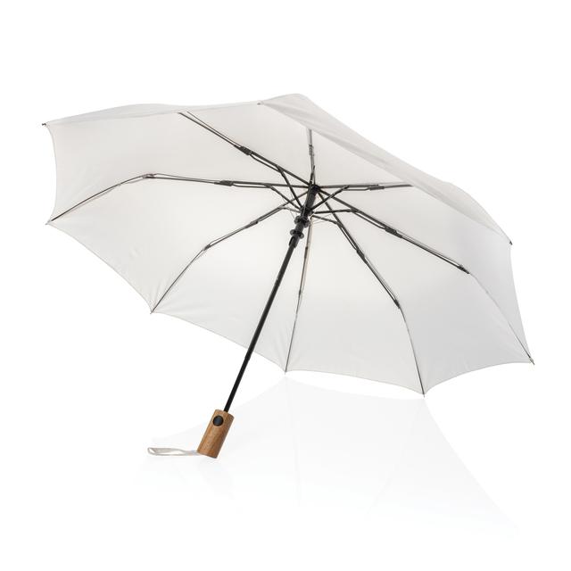 Mini parapluie 21" à ouverture auto en bois d'acacia Kaycey