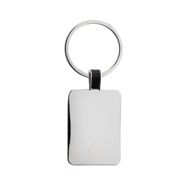 Porte-clés rectangle en alliage de zinc recyclé RCS