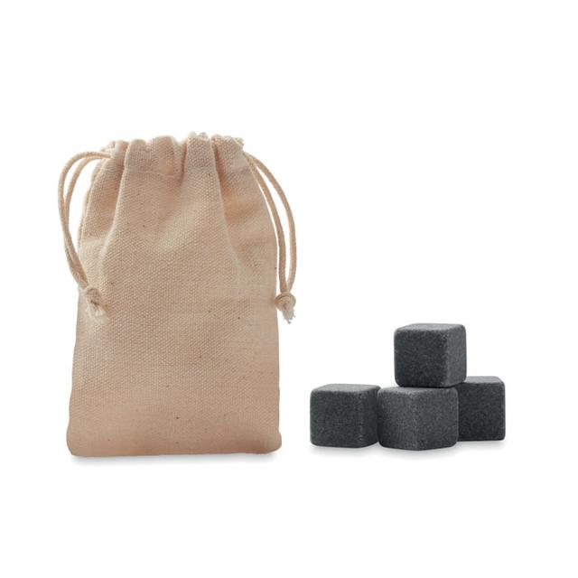 Cube en pierre dans pochette ROCKS