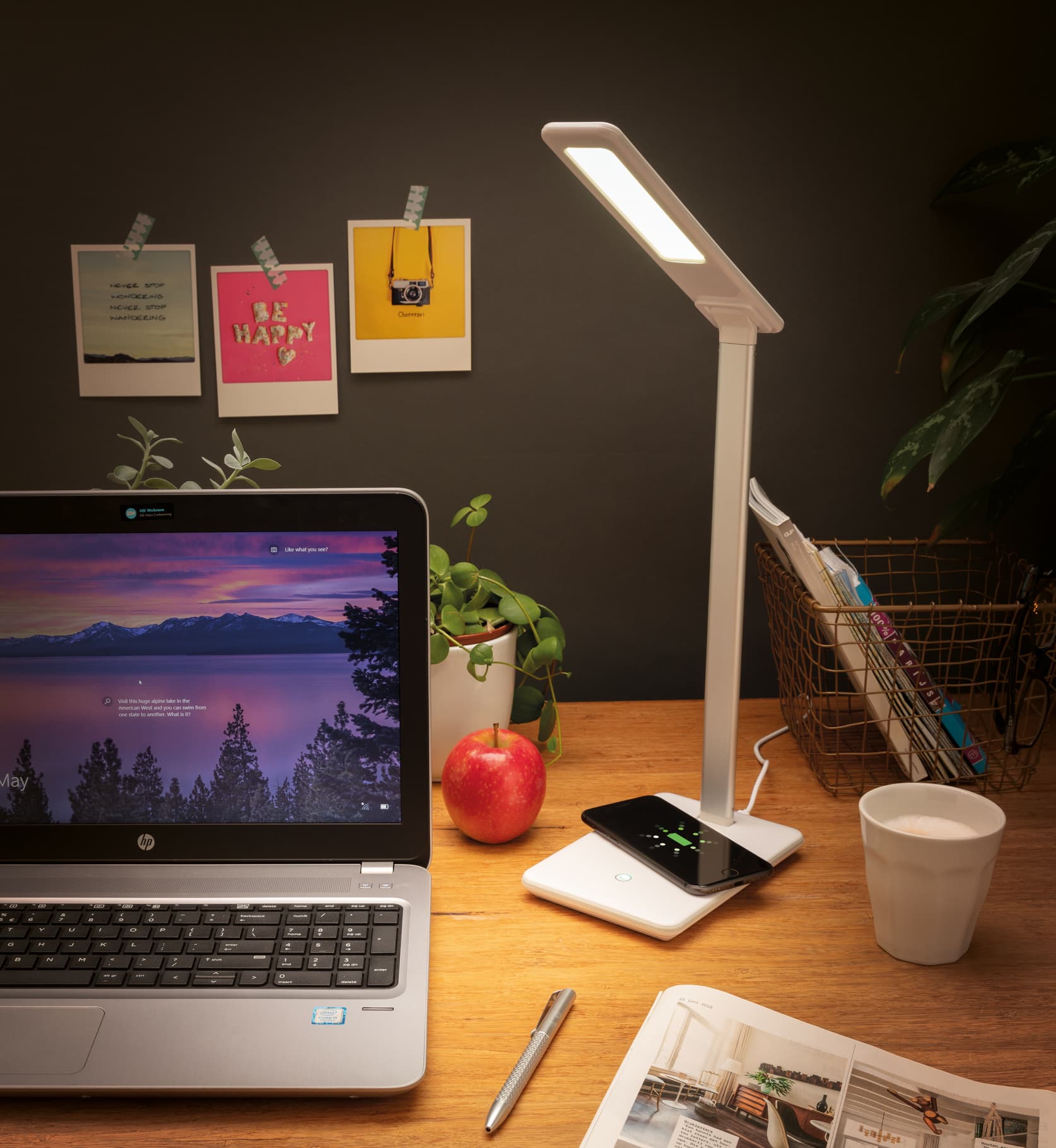 Lampe de bureau avec chargeur à induction 5W