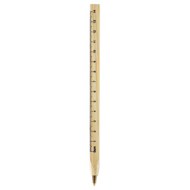 Stylo bille - règle en bois WOODAVE
