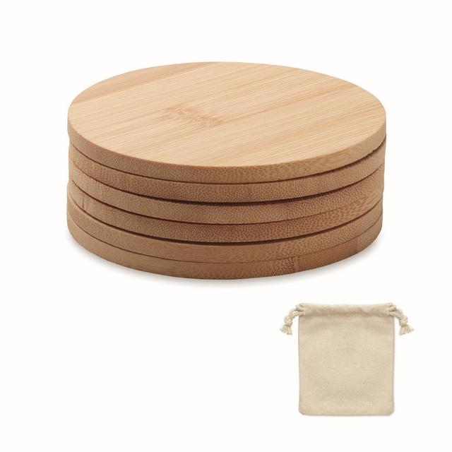 Lot de 6 sous-verres en bambou BAYIN SET