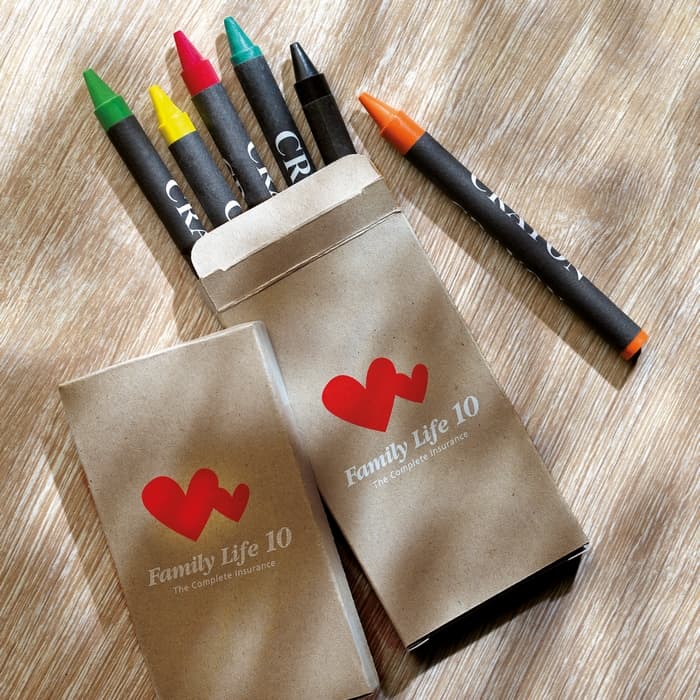 Etui 6 crayons cire BRABO