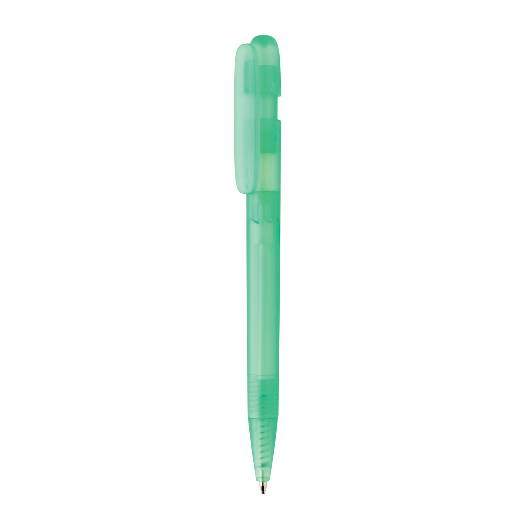 Stylo transparent en ABS recyclé et certifié GRS Devin
