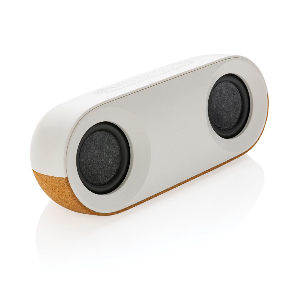 Enceinte 10W en plastique recyclé RCS et liège Oregon