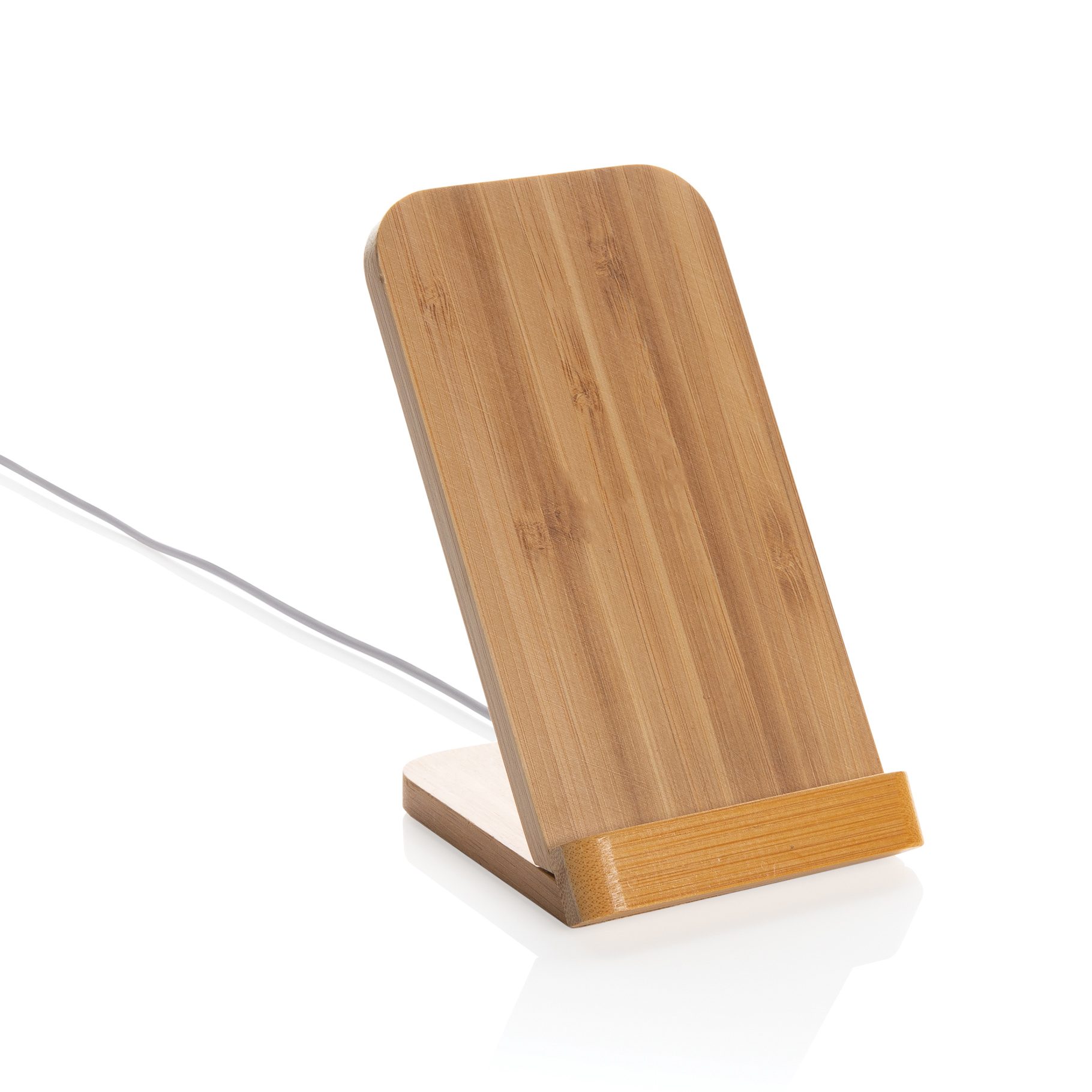 Support téléphone à induction 5W en bambou FSC