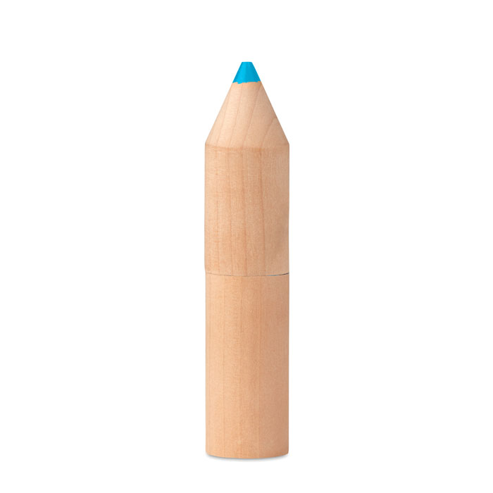 6 crayons dans un étui en bois PETIT COLORET