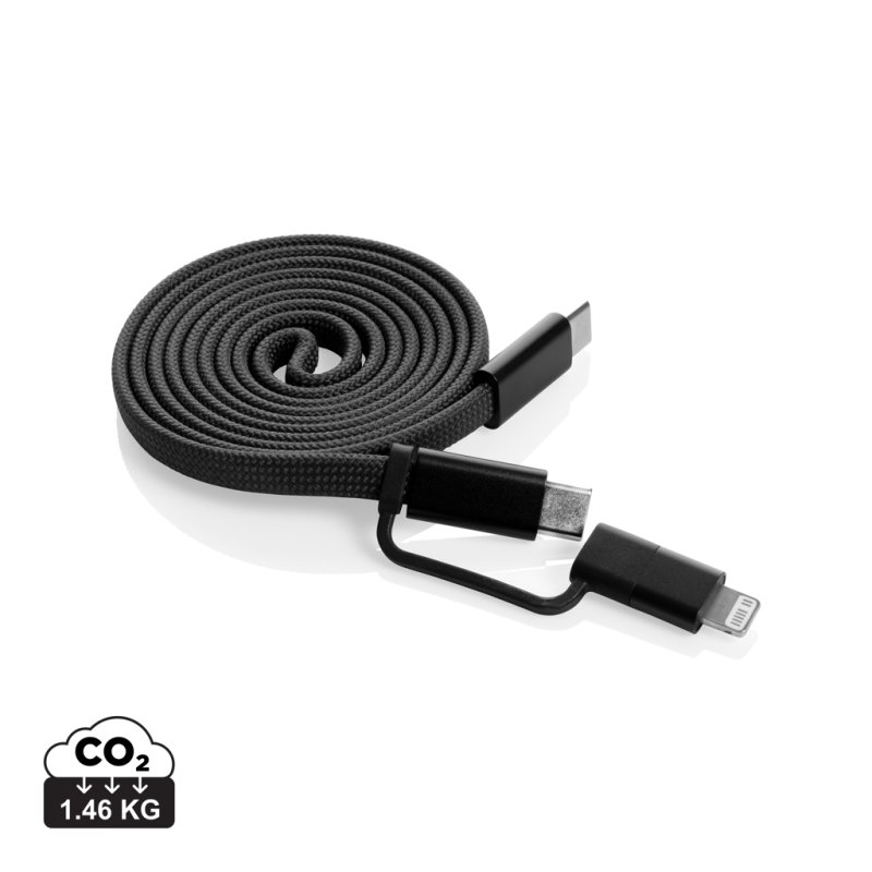 Câble magnétique 60W 2 en 1 Arc en PET RCS