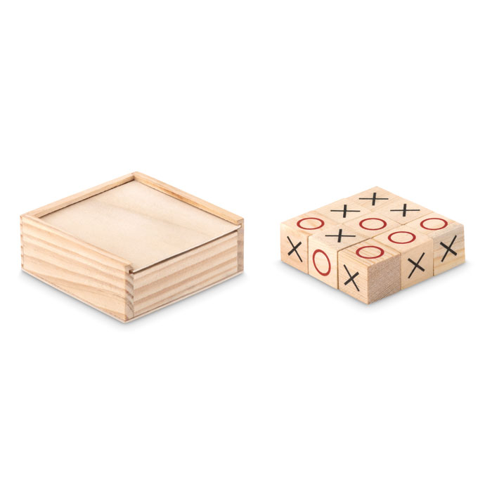 Jeu de morpion en bois TIC TAC TOE