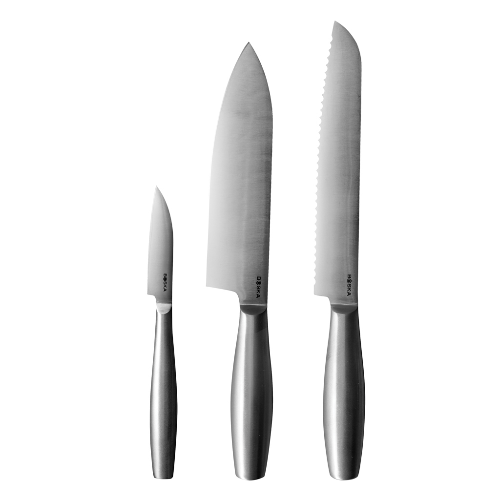 BOSKA Set de 3 couteaux de cuisine Copenhagen