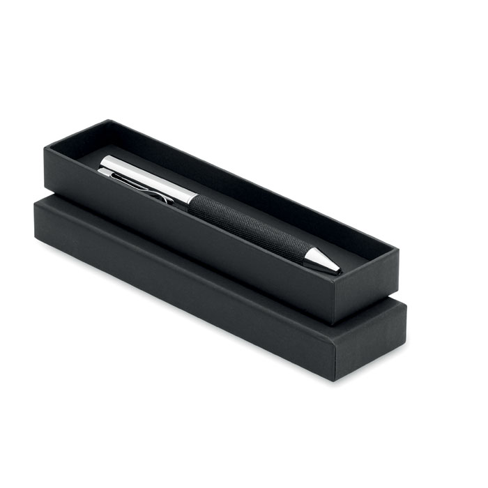 Stylo bille twist métal + boîte SCRIBI