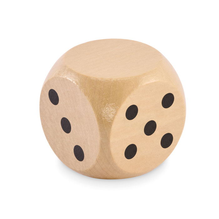 Dés en bois Schima de 5cm DADO