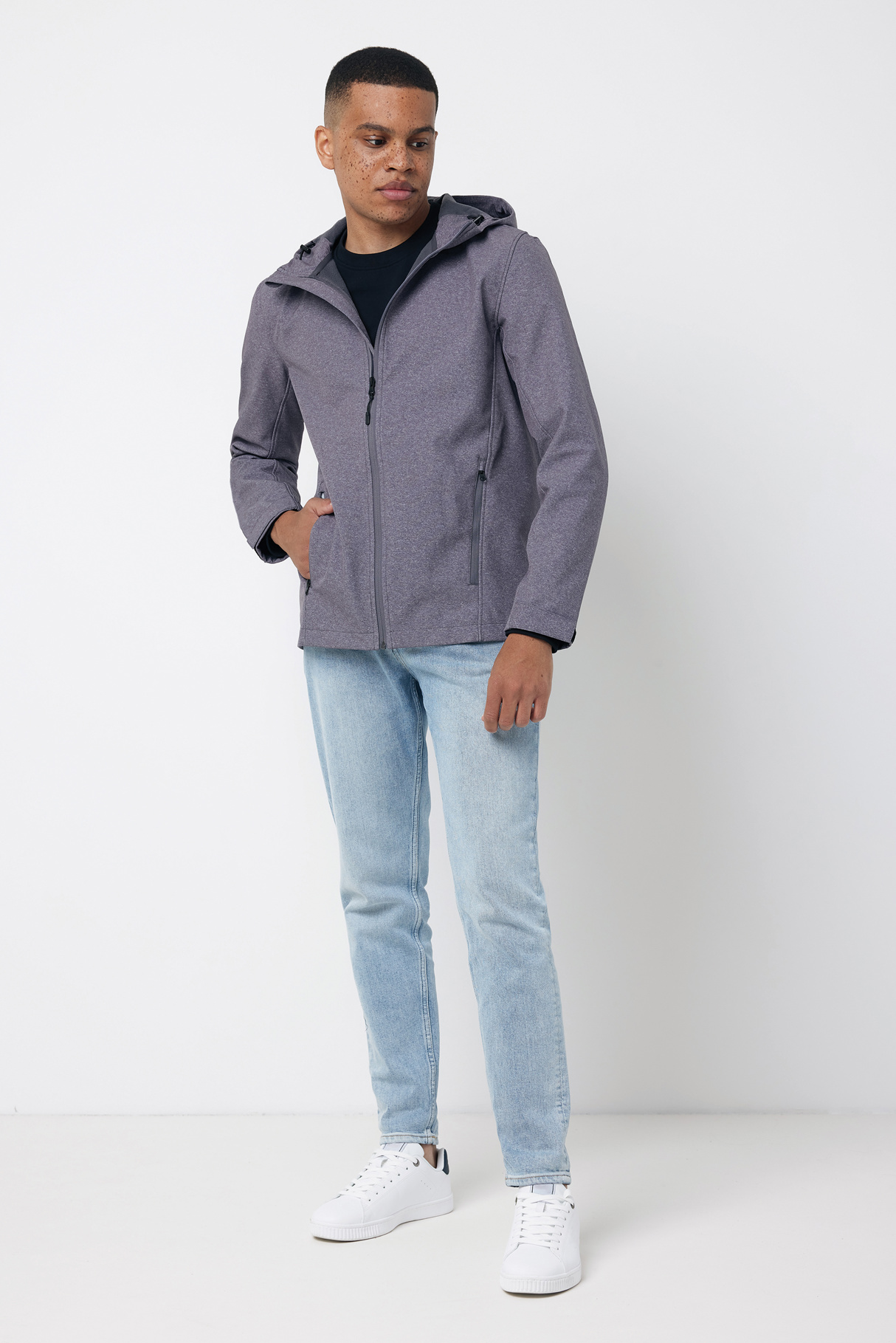 Veste homme soft shell en polyester recyclé Iqoniq Makalu