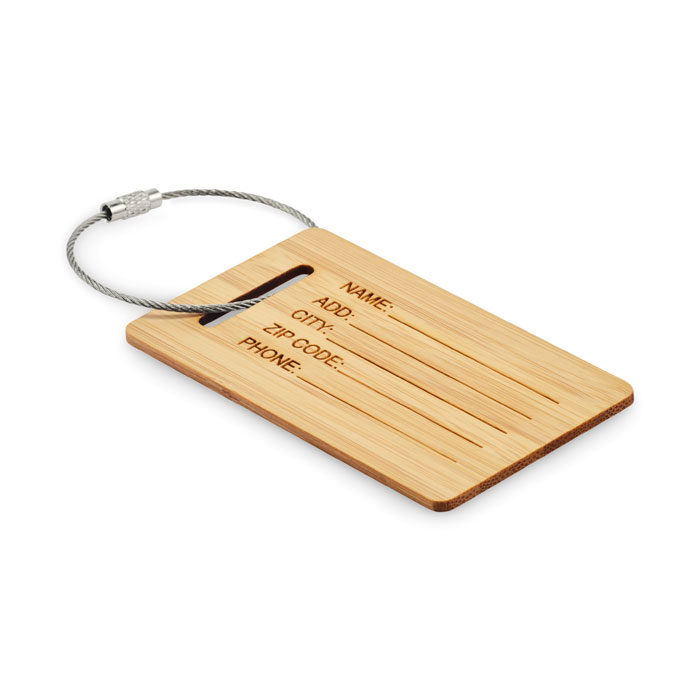 Étiquette de bagage en bambou MIO