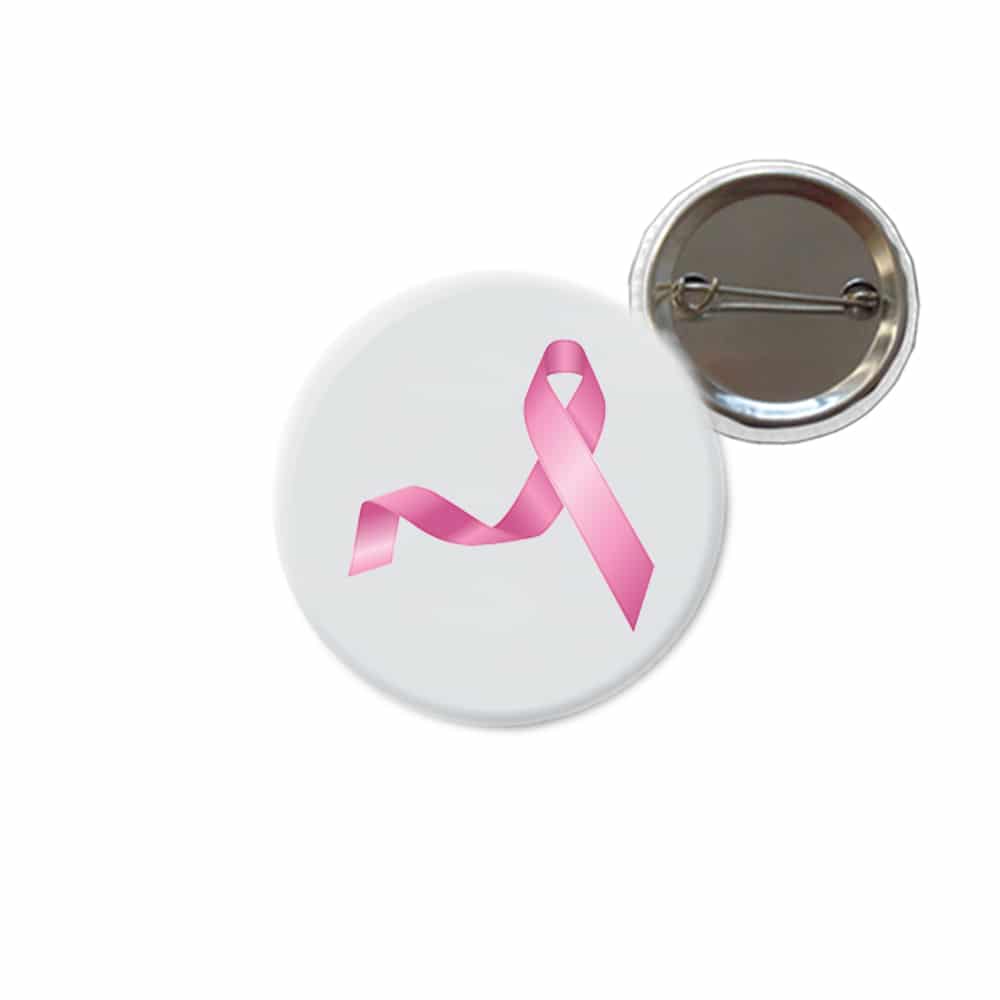 Badge ruban rose