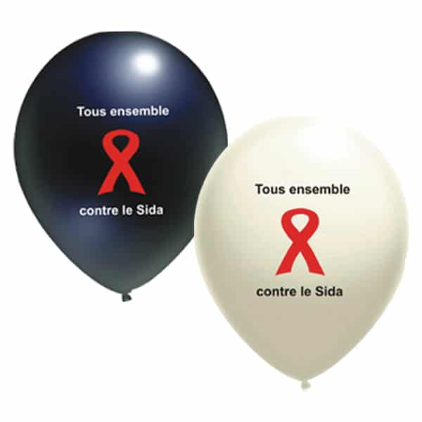 Ballon ruban rouge