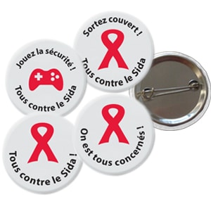 Badge ruban rouge