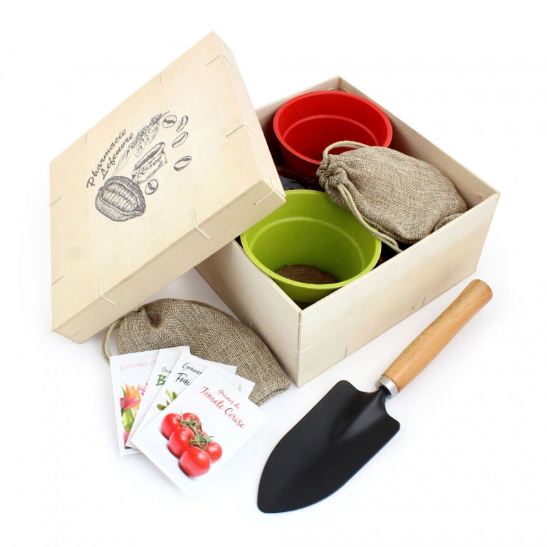 Box jardinage en coffret bois