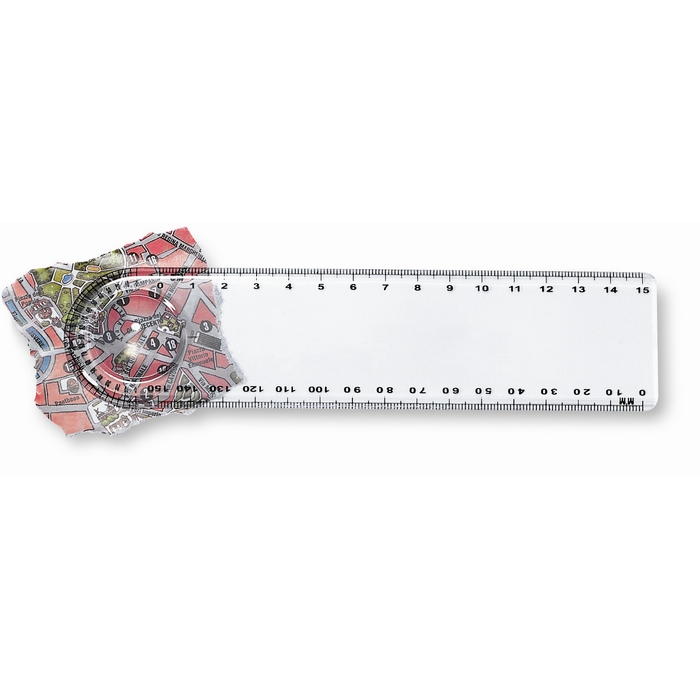 Règle transparente avec loupe LASTA