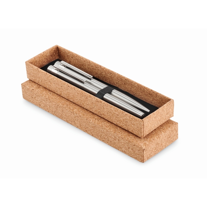 Stylos en acier inox. recyclé GRAZ SET