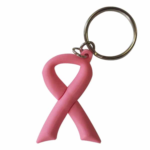Porte-clés ruban rose